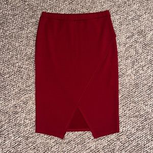 (#003) BURGUNDY PENCIL SKIRT